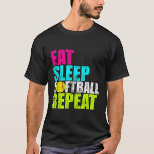 Funny Eat Sleep Softball T-Shirt