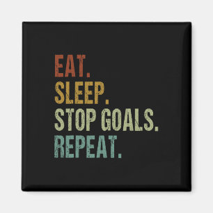 Funny Eat Sleep Stop Goals Repeat Goalie Soccer Ho Magnet
