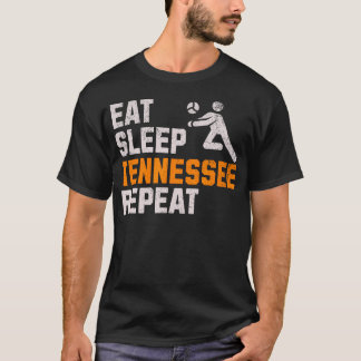 Funny Eat Sleep Tennessee Repeat Volunr State Voll T-Shirt