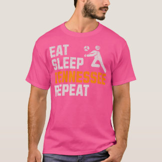 Funny Eat Sleep Tennessee Repeat Volunteer State V T-Shirt