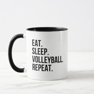 Funny Eat Sleep Volleyball Repeat Mug