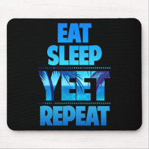 Funny Eat Sleep Yeet Repeat Vintage Mouse Mat