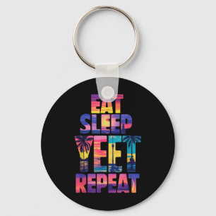Funny Eat Sleep Yeet Repeat Vintage Yeet Summer Vi Key Ring