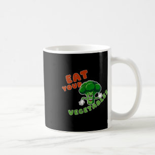 Funny Eat Your Veggies Sticker Coffee Mug
