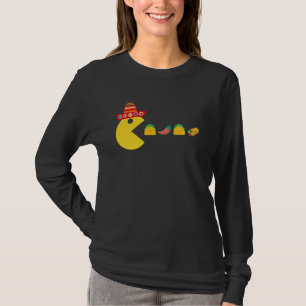 Funny Eating Taco Chilli Food Cinco De Mayo Mexica T-Shirt