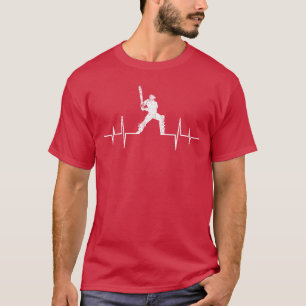 Funny ECG Cricket Game Lover Gifts Cool Cricket He T-Shirt