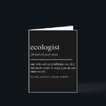 Funny Ecologist Definition Ecology Environmental P Card<br><div class="desc">Funny Ecologist Definition Ecology Environmental Protection</div>