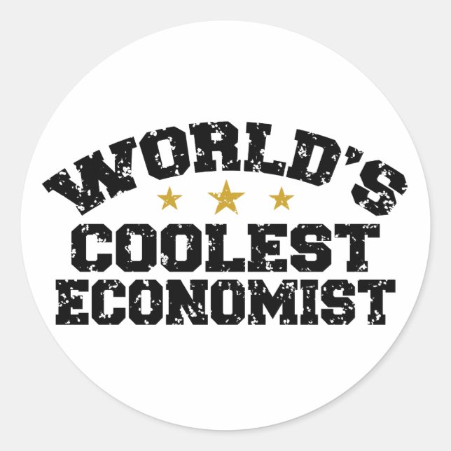 Funny Economist Classic Round Sticker (Front)