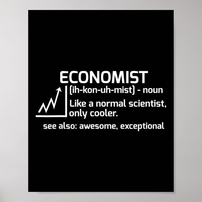 Funny Economist Definition Economics Science Gift  Poster (Front)