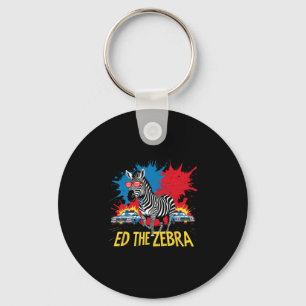 Funny Ed The Zebra 2025 Adventure Retro Vintage 1 Key Ring