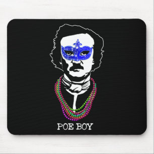 Funny Edgar Allan Poe Mardi Gras Mashup 1 Mouse Mat