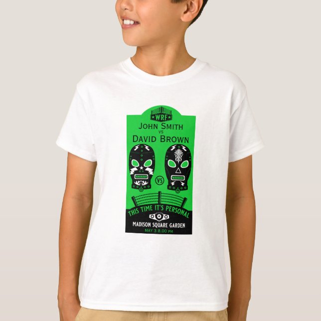 Funny Editable Wrestling Contest T-Shirt (Front)