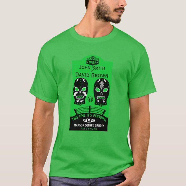 Funny Editable Wrestling Contest T-Shirt (Front)
