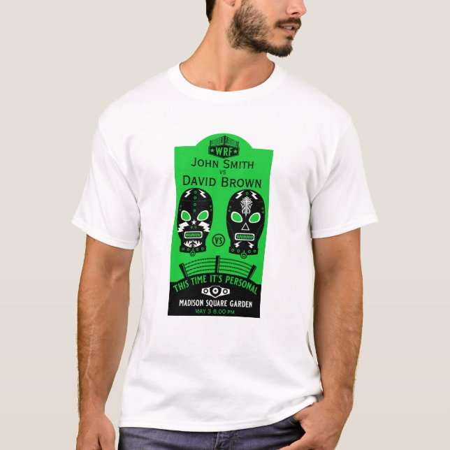 Funny Editable Wrestling Contest T-Shirt (Front)