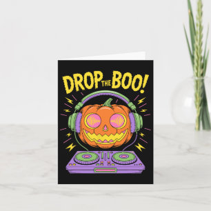 Funny Edm Dj Halloween Pumpkin  Card