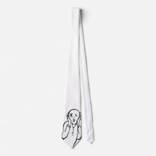 Funny Edvard Munch Scream Parody Cartoon Tie