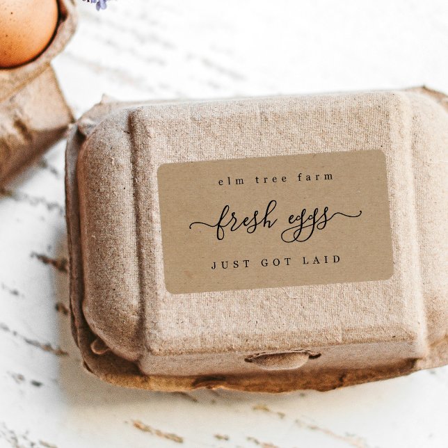 Funny Egg Carton Label - Just Got Laid - Kraft (Creator Uploaded)