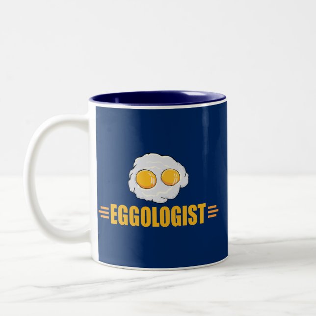 Funny Egg Lover's Two-Tone Coffee Mug (Left)