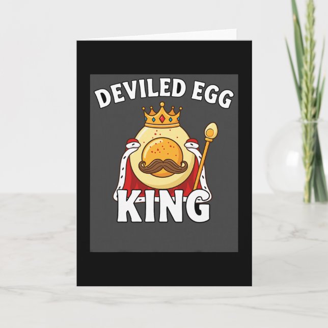 Funny Egg Pun Easter Brunch Thanksgiving Deviled E Card (Front)