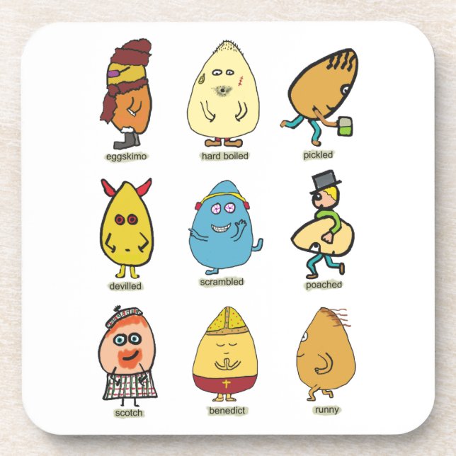 Funny Egg Puns Coaster (Front)