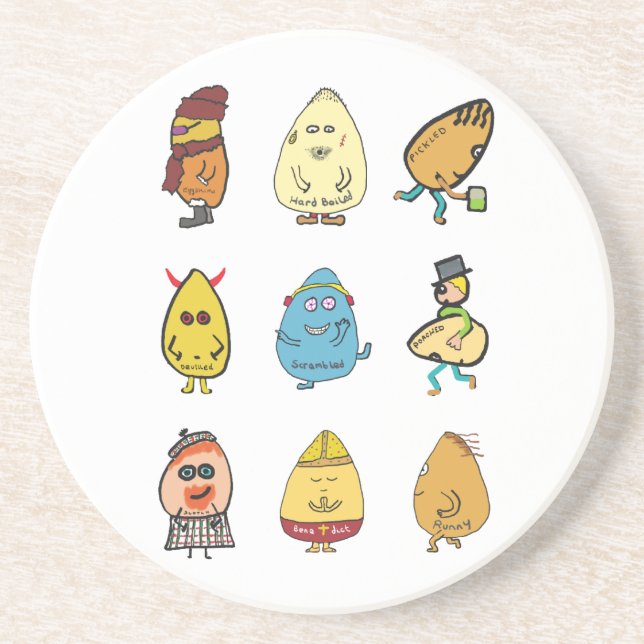 Funny Egg Puns Coaster (Front)