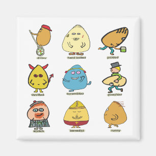 Funny Egg Puns Magnet