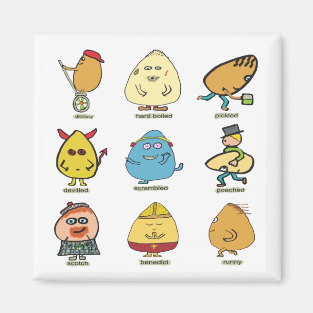 Funny Egg Puns Magnet (Front)