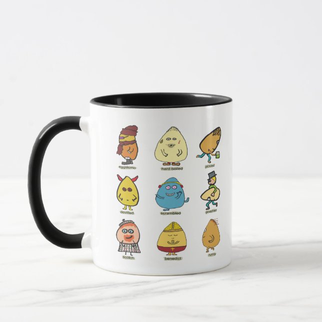 Funny Egg Puns Mug (Left)