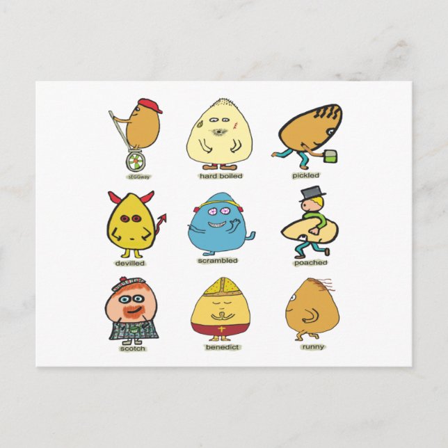 Funny Egg Puns Postcard (Front)
