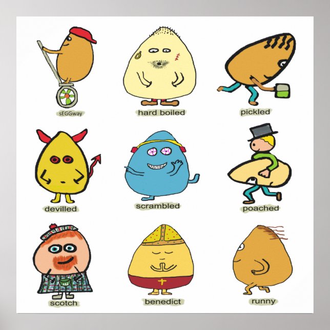 Funny Egg Puns Poster (Front)