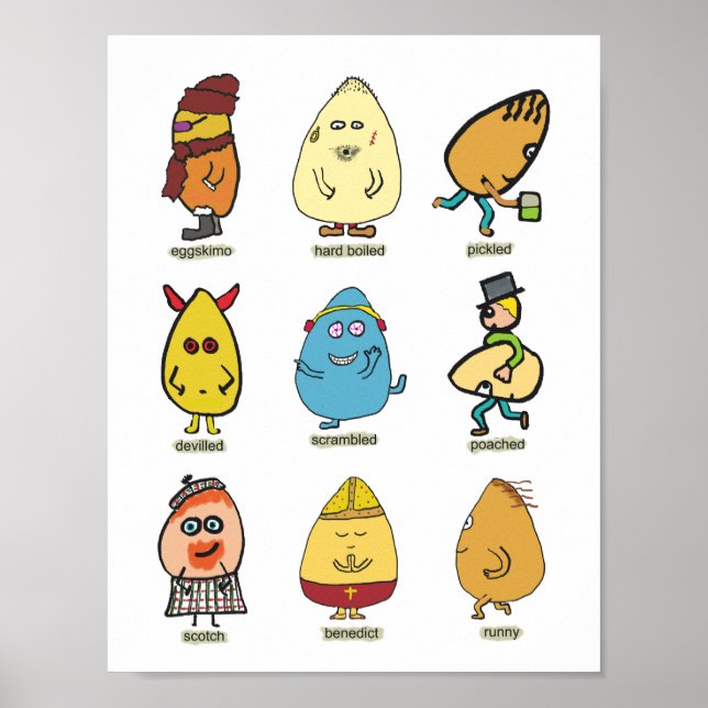 Funny Egg Puns Poster (Front)