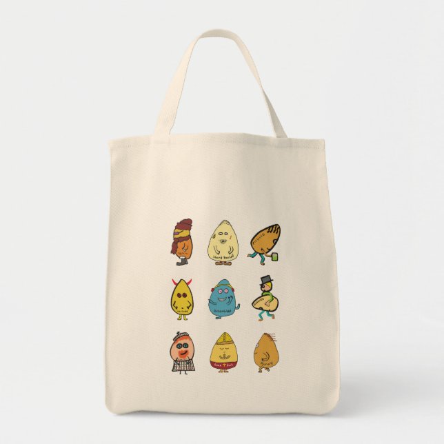 Funny Egg Puns Tote Bag (Front)