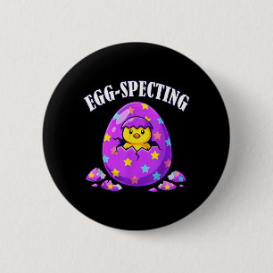 Funny Egg-Specting Easter Day Baby Announcement 6 Cm Round Badge
