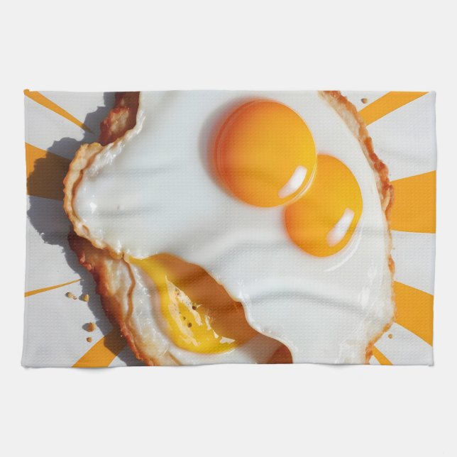 Funny egg tea towel (Horizontal)