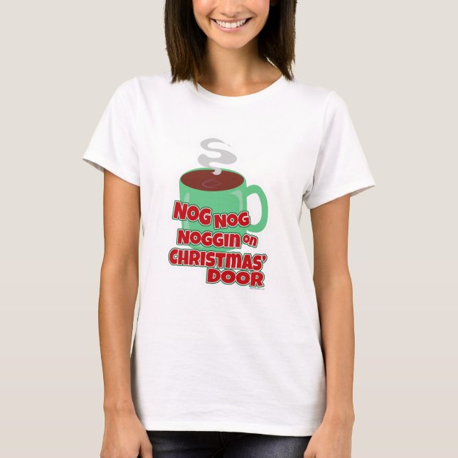 Funny Eggnog Love Cute Christmas Drink T-Shirt (Front)