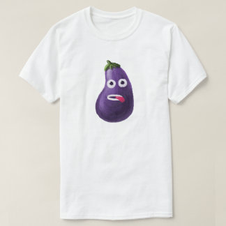 Funny Eggplant Cartoon Character Cute Vegetable T-Shirt