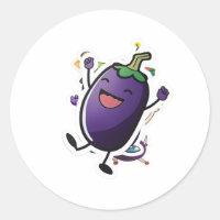 Funny Eggplant Sticker