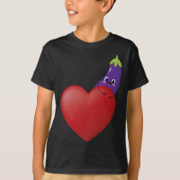 Funny Eggplant With Big Heart Fruit Vegetable Vega