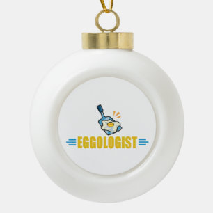 Funny Eggs Ceramic Ball Christmas Ornament