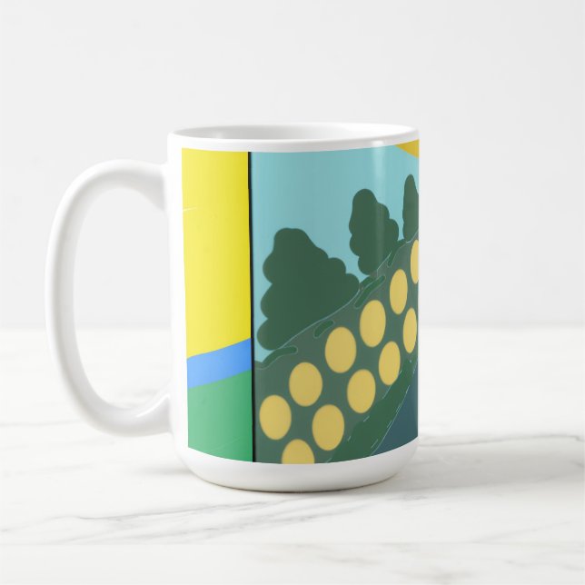 Funny Eggs Crossing the Road Coffee Mug (Left)