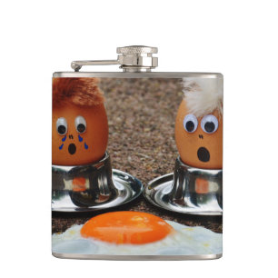 Funny eggs hip flask