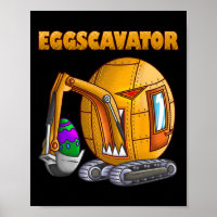 Funny Eggscavator Cute Excavator Easter Lovers Kid