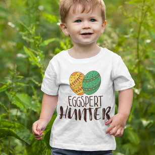 Funny Eggspert Hunter Easter Pun Saying Humourous Baby T-Shirt