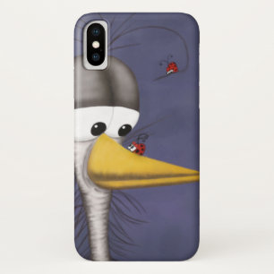Funny Egret Cartoon iPhone X Case
