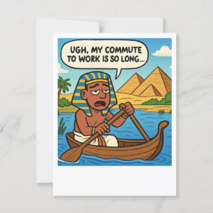 Funny Egyptian Commute to Work Postcard