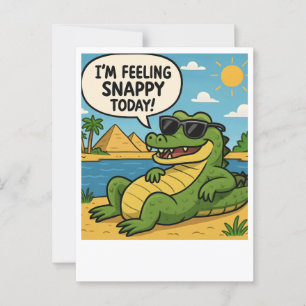 Funny Egyptian Crocodile   Snappy Nile Card