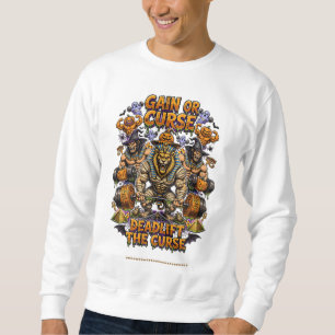 Funny Egyptian Pharaoh Lion Mummy Halloween Gym De Sweatshirt