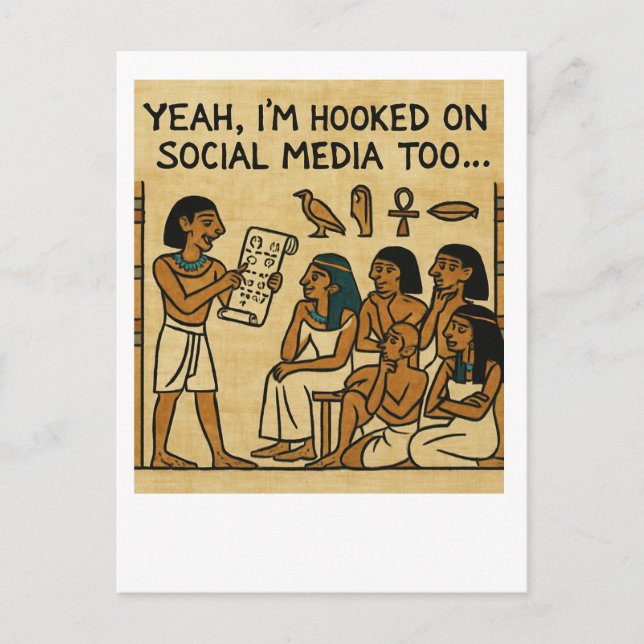 Funny Egyptian Social Media Humour Postcard (Front)