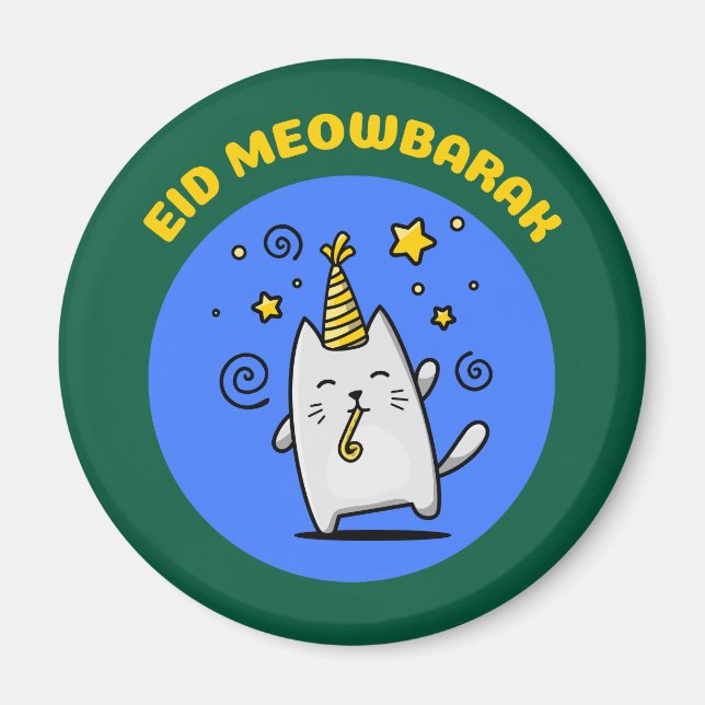 Funny Eid Cat Magnet (Front)