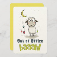 Funny Eid Sheep: Out of Office BAAAH!